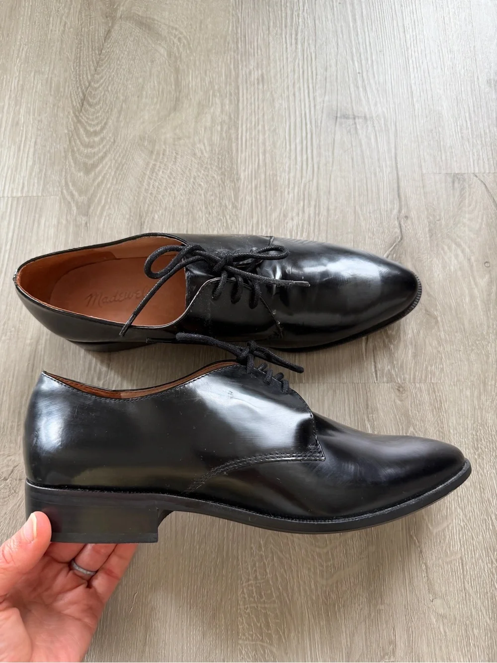 Madewell Black patent leather Oxford Shoes 8